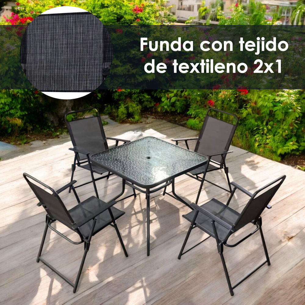 Foto 8 pulgar | Comedor para Jardín Iliosinnova con 4 Sillas