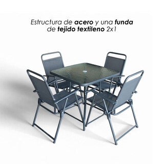 Foto 8 | Comedor De Jardín Moderno Ilios Innova Con Estructura De Acero Y Tejido Textileno