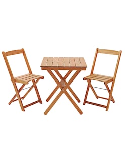 Foto 2 | Juego De Jardín De Madera Walnut Con 2 Sillas Plegables