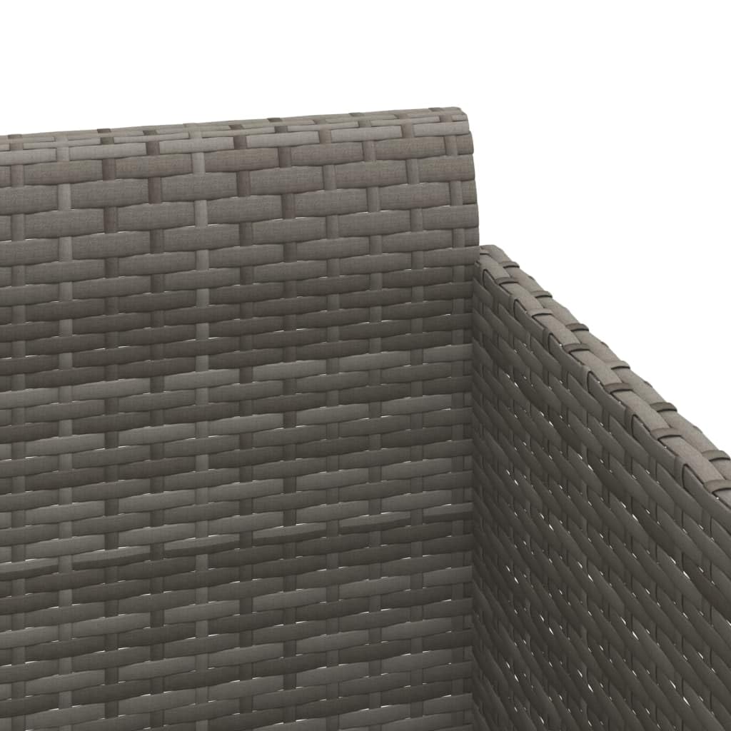 Foto 7 | Tumbona De Exterior Vidaxl Moderna De Poliratán Gris Con Cojines - Venta Internacional.