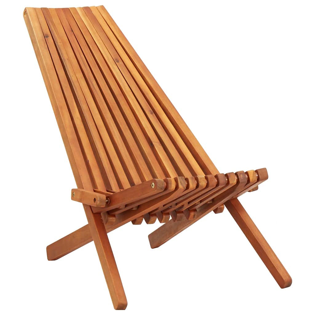 Foto 3 pulgar | Silla Plegable Para Patio Vidaxl, Madera Maciza De Acacia, Color Marrón - Venta Internacional.