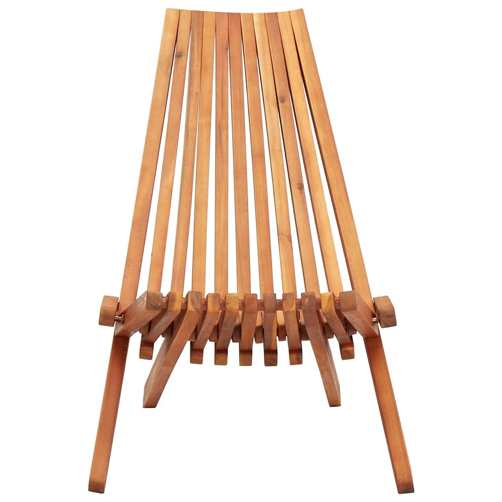 Foto 3 | Silla Plegable Para Patio Vidaxl, Madera Maciza De Acacia, Color Marrón - Venta Internacional.