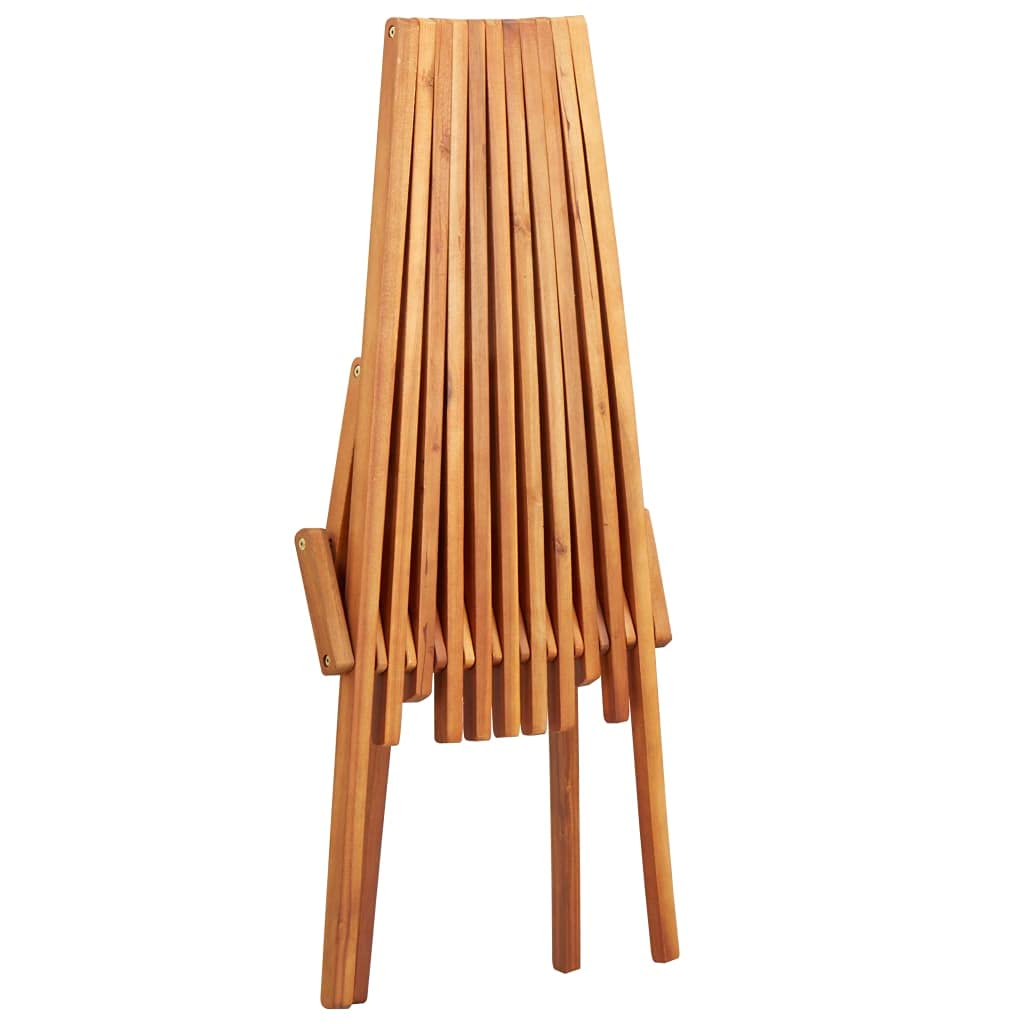 Foto 7 pulgar | Silla Plegable Para Patio Vidaxl, Madera Maciza De Acacia, Color Marrón - Venta Internacional.