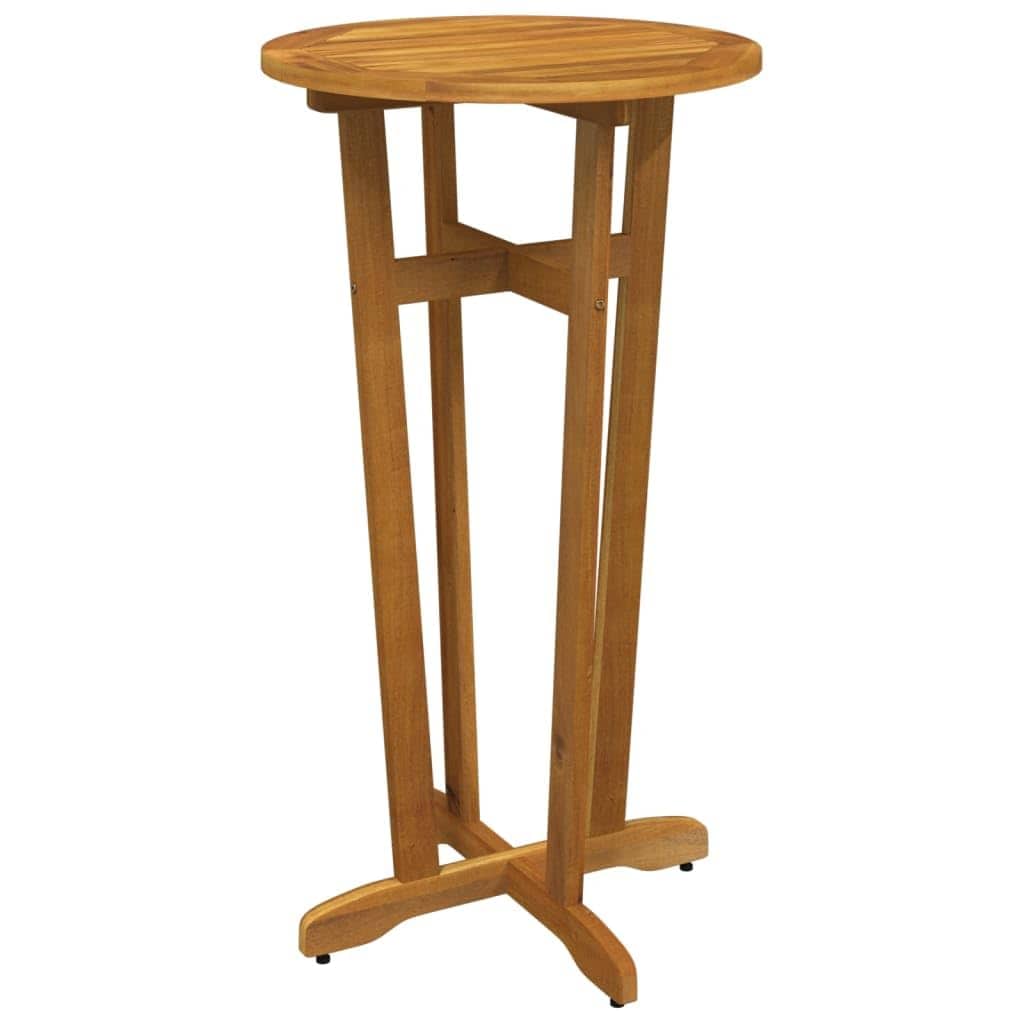 Mesa De Bar Para Patio Vidaxl, Madera Maciza De Acacia, Redonda, 60 X 105 Cm, Color Marrón - Venta Internacional. $3,192