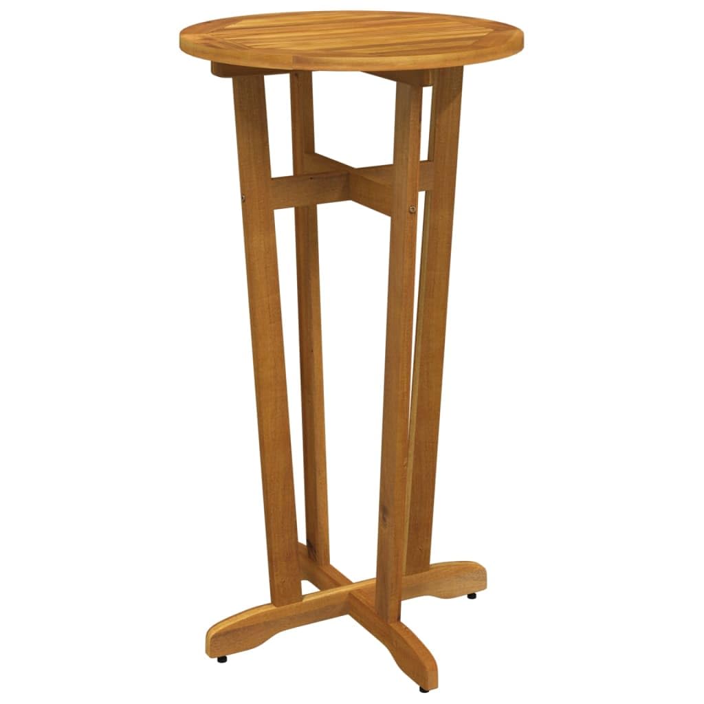 Foto 2 pulgar | Mesa De Bar Para Patio Vidaxl, Madera Maciza De Acacia, Redonda, 60 X 105 Cm, Color Marrón - Venta Internacional.