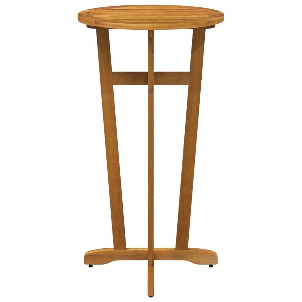 Foto 5 pulgar | Mesa De Bar Para Patio Vidaxl, Madera Maciza De Acacia, Redonda, 60 X 105 Cm, Color Marrón - Venta Internacional.