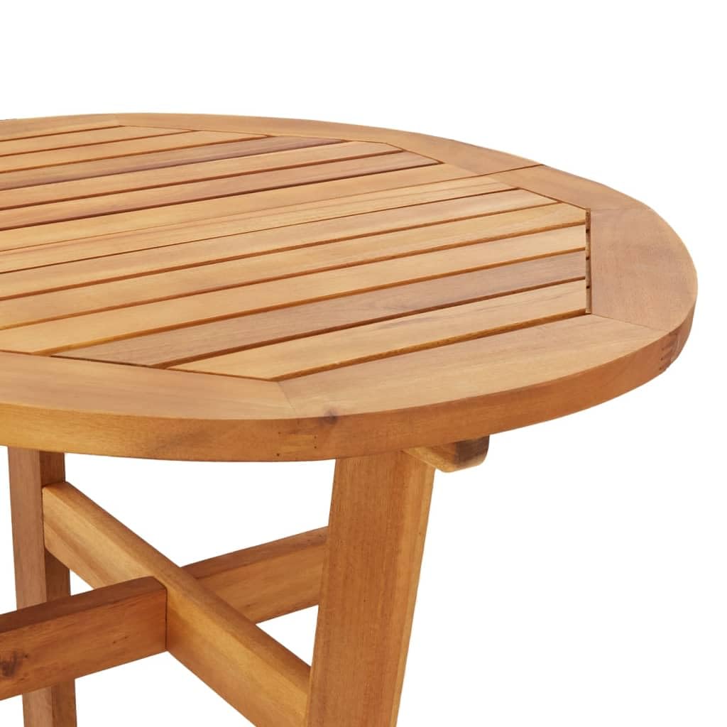 Foto 7 pulgar | Mesa De Bar Para Patio Vidaxl, Madera Maciza De Acacia, Redonda, 60 X 105 Cm, Color Marrón - Venta Internacional.