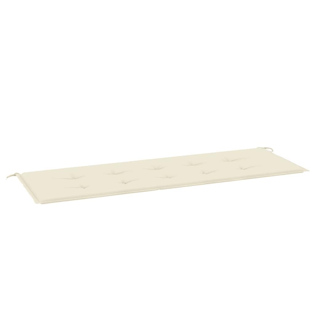 Cojín Para Banco De Jardín Vidaxl, Tela Oxford, Color Crema, 150 X 50 X 3 Cm - Venta Internacional.