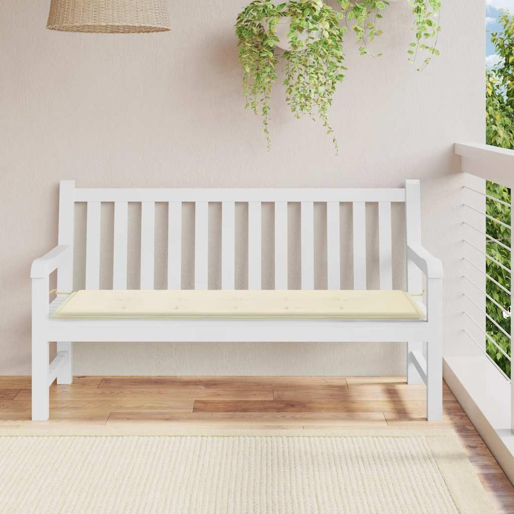 Foto 2 | Cojín Para Banco De Jardín Vidaxl, Tela Oxford, Color Crema, 150 X 50 X 3 Cm - Venta Internacional.