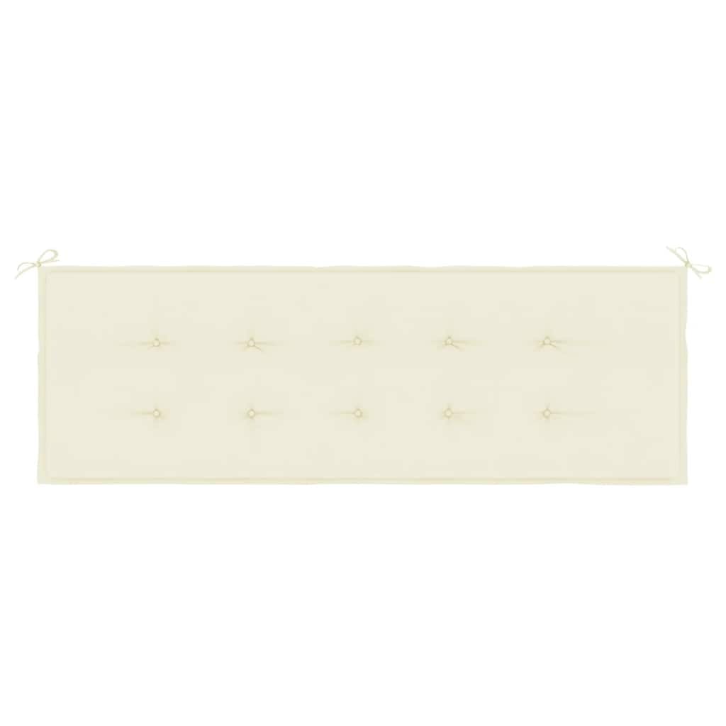 Foto 5 pulgar | Cojín Para Banco De Jardín Vidaxl, Tela Oxford, Color Crema, 150 X 50 X 3 Cm - Venta Internacional.