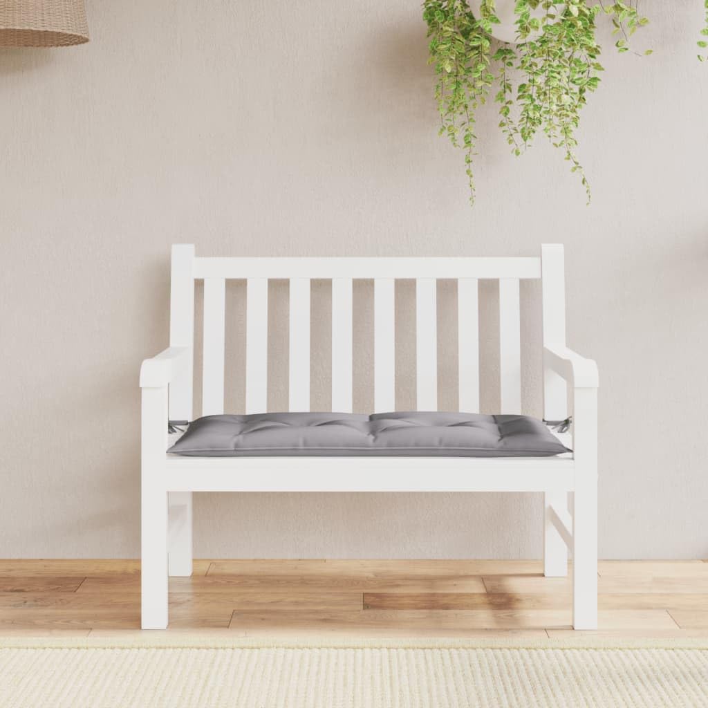Foto 2 | Cojín Para Banco De Jardín Vidaxl, Poliéster Oxford Gris, 110 X 50 X 7 Cm - Venta Internacional.