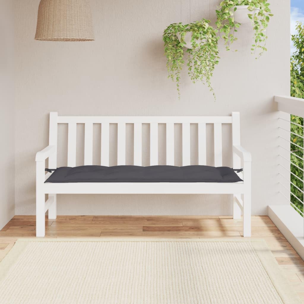 Foto 3 pulgar | Cojín Vidaxl Para Banco De Jardín, Tela 150 X 50 X 7 Cm, Color Antracita - Venta Internacional.