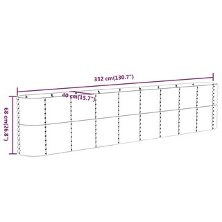 Foto 7 | Cama Elevada De Jardín Vidaxl De Acero Con Recubrimiento En Polvo Gris 130,7 X 40 X 6 - Venta Internacional.