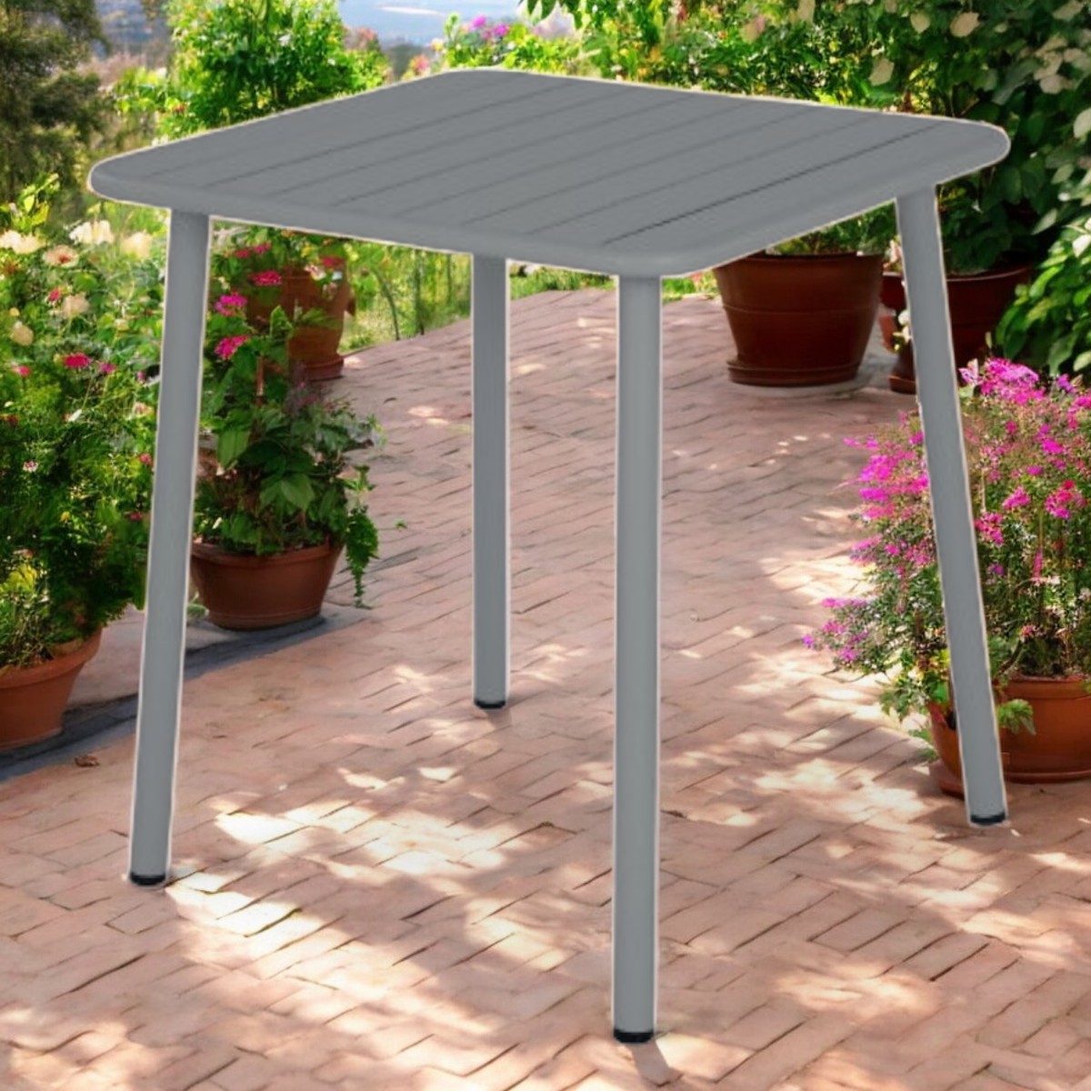 Mesa para Comedor Exterior Jacobo Gris 70 x 70 x 75 cm