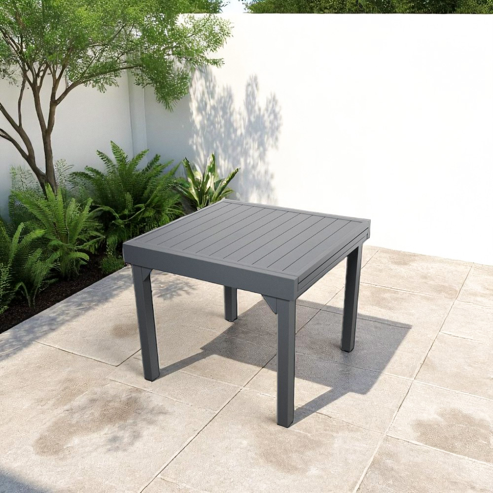 Foto 5 pulgar | Mesa de Comedor Ilios Innova Gris para Exterior Expansible para 4 a 6 Personas
