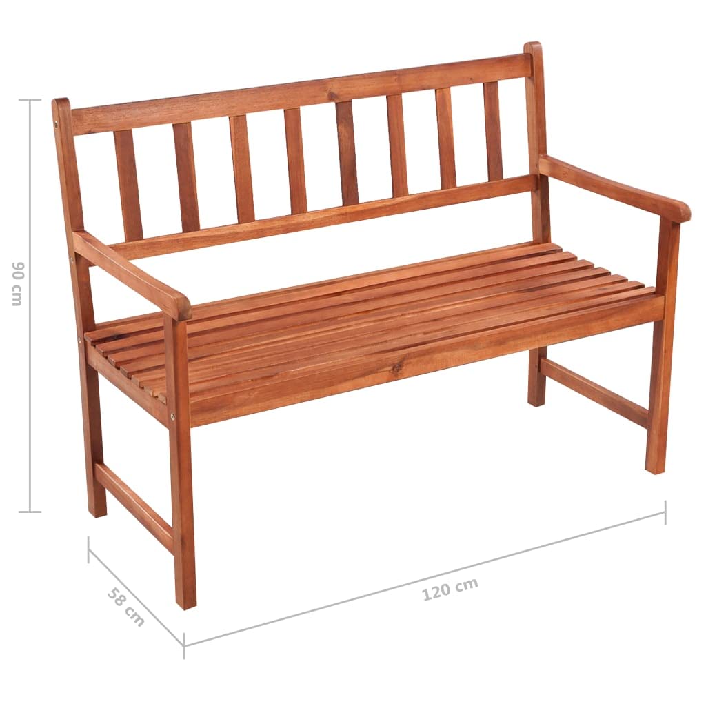 Foto 5 pulgar | Banco De Patio Vidaxl Classic De Madera Maciza De Acacia Con Cojín - Venta Internacional.