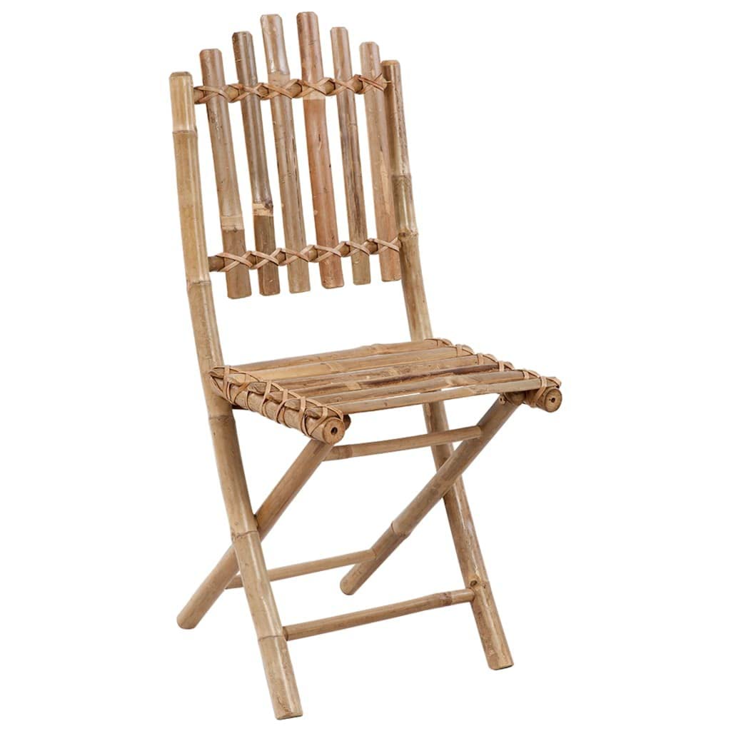 Foto 4 pulgar | Juego De Comedor Para Patio Vidaxl  Plegable  5 Piezas  Bambú Con Cojines - Venta Internacional.