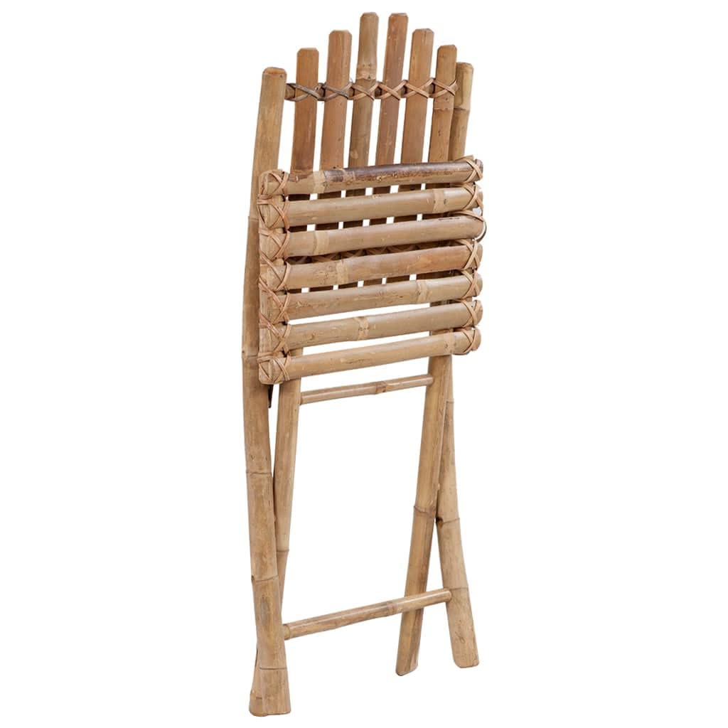 Foto 5 pulgar | Juego De Comedor Para Patio Vidaxl  Plegable  5 Piezas  Bambú Con Cojines - Venta Internacional.