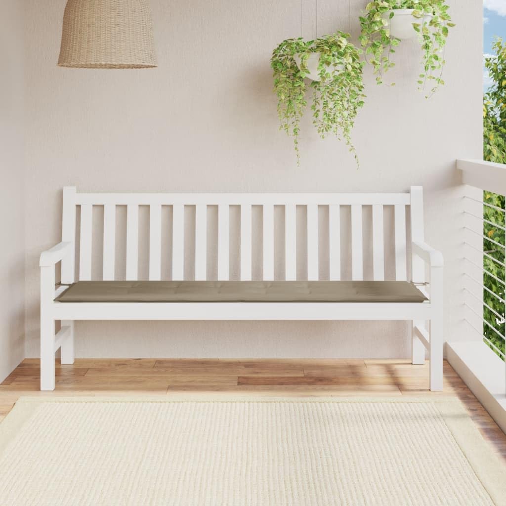 Foto 2 | Cojín Para Banco De Jardín Vidaxl  Tela Oxford  180 X 50 X 3 Cm  Color Topo - Venta Internacional.