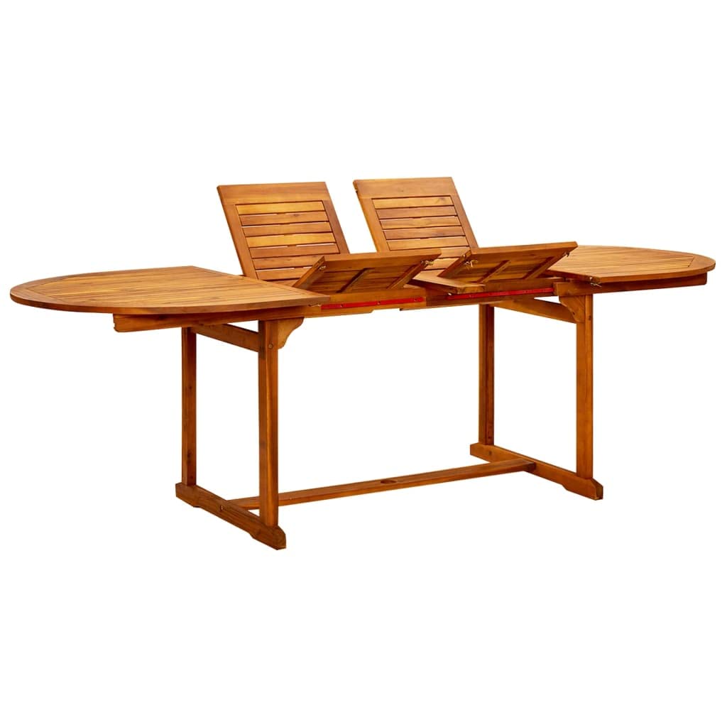 Foto 2 pulgar | Mesa De Comedor De Jardín Vidaxl De Madera Maciza De Acacia Extensible - Venta Internacional.