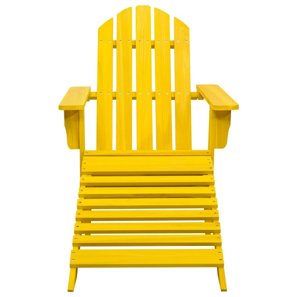 Foto 3 pulgar | Silla Adirondack Para Patio Vidaxl Con Otomana De Madera Maciza De Abeto Amarillo - Venta Internacional.