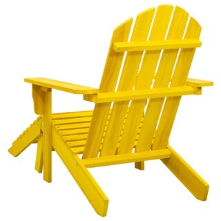Foto 4 | Silla Adirondack Para Patio Vidaxl Con Otomana De Madera Maciza De Abeto Amarillo - Venta Internacional.