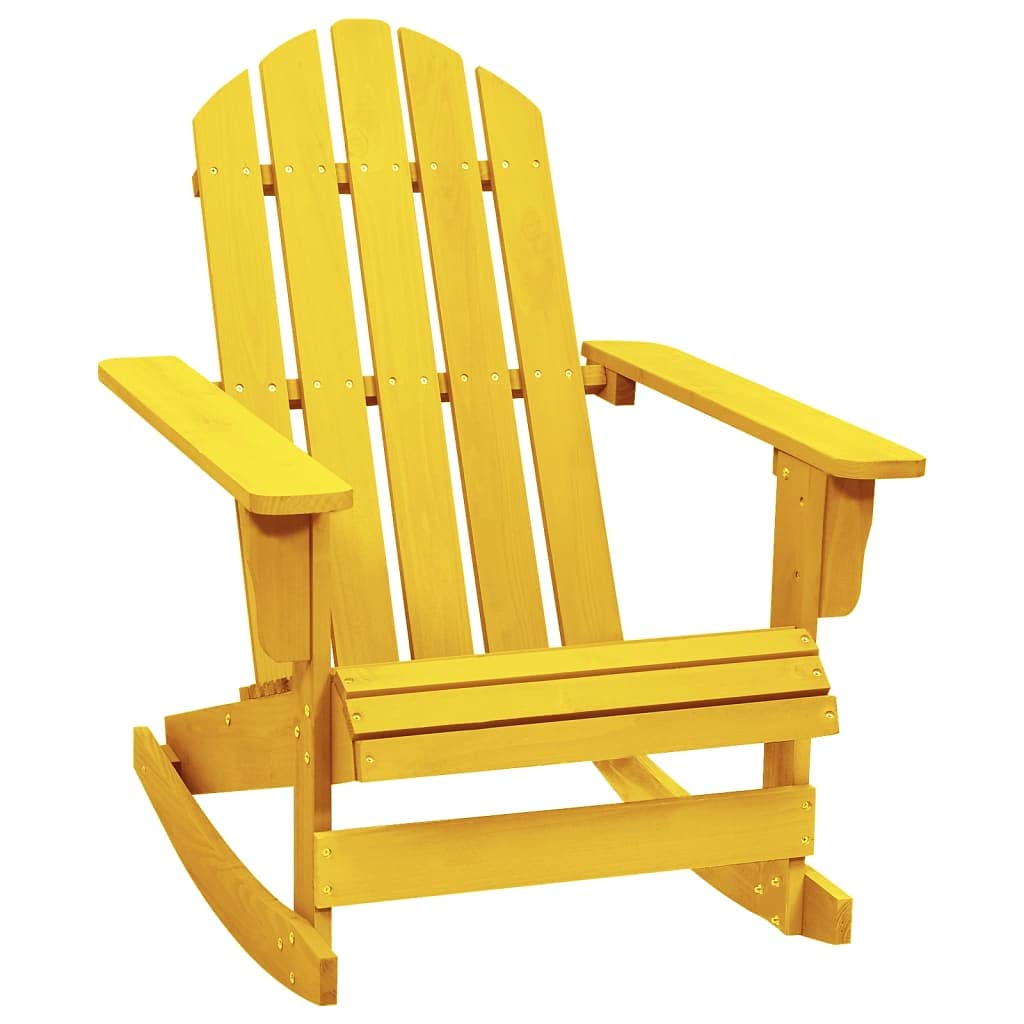 Foto 2 pulgar | Mecedora Vidaxl Patio Adirondack De Madera Maciza De Abeto Amarillo - Venta Internacional.