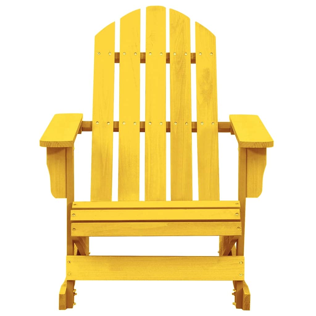 Foto 3 pulgar | Mecedora Vidaxl Patio Adirondack De Madera Maciza De Abeto Amarillo - Venta Internacional.