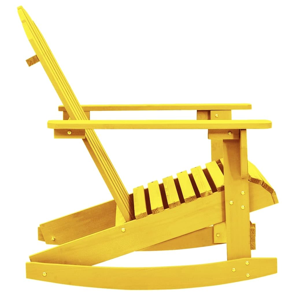 Foto 4 pulgar | Mecedora Vidaxl Patio Adirondack De Madera Maciza De Abeto Amarillo - Venta Internacional.