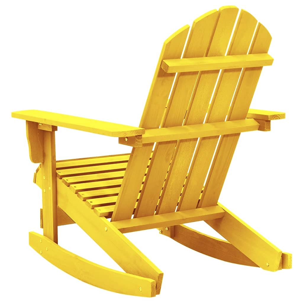 Foto 5 pulgar | Mecedora Vidaxl Patio Adirondack De Madera Maciza De Abeto Amarillo - Venta Internacional.