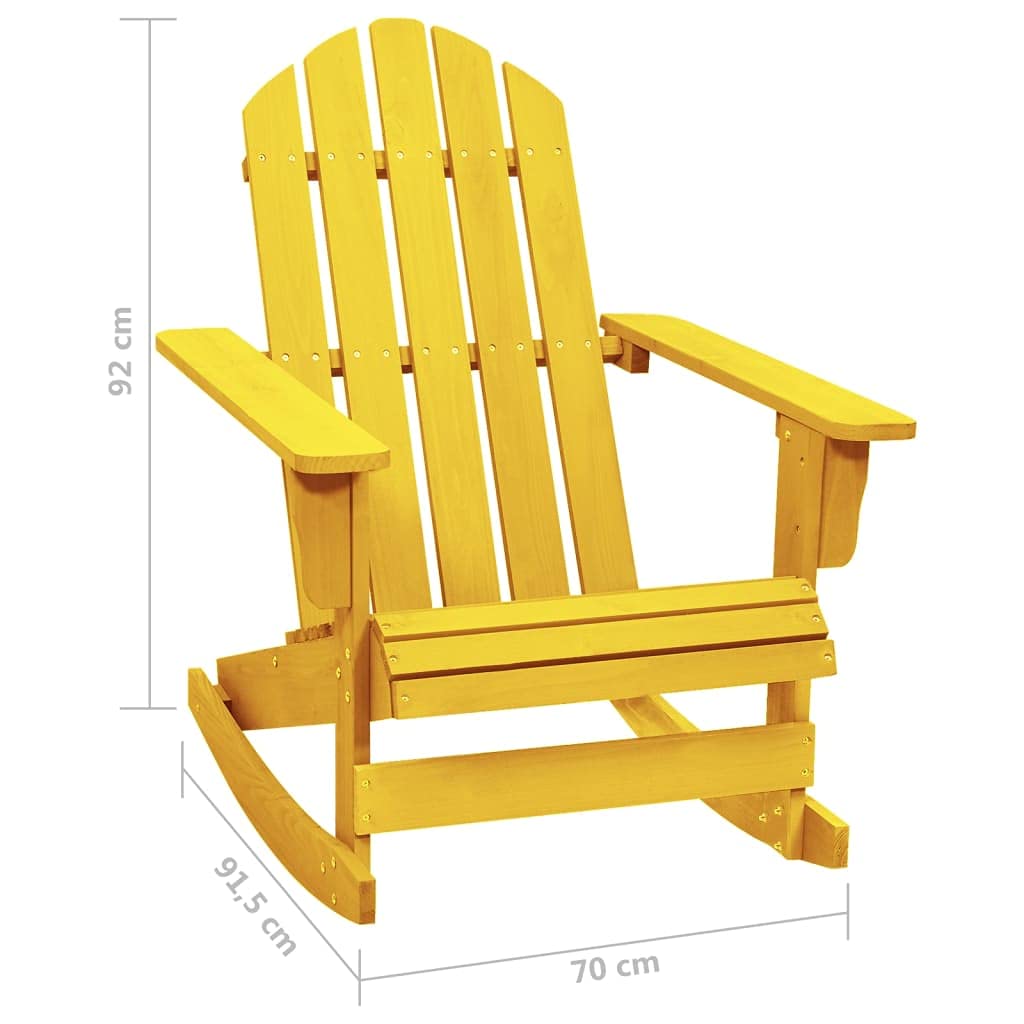 Foto 7 pulgar | Mecedora Vidaxl Patio Adirondack De Madera Maciza De Abeto Amarillo - Venta Internacional.