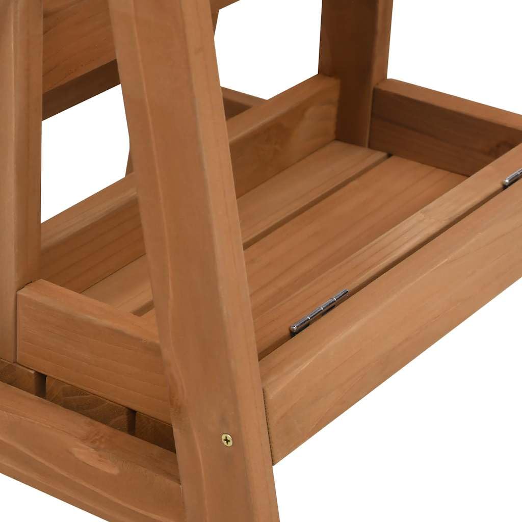 Foto 7 pulgar | Taburete Vidaxl De Madera Maciza De Abeto Compacto Y Plegable  Marrón - Venta Internacional.