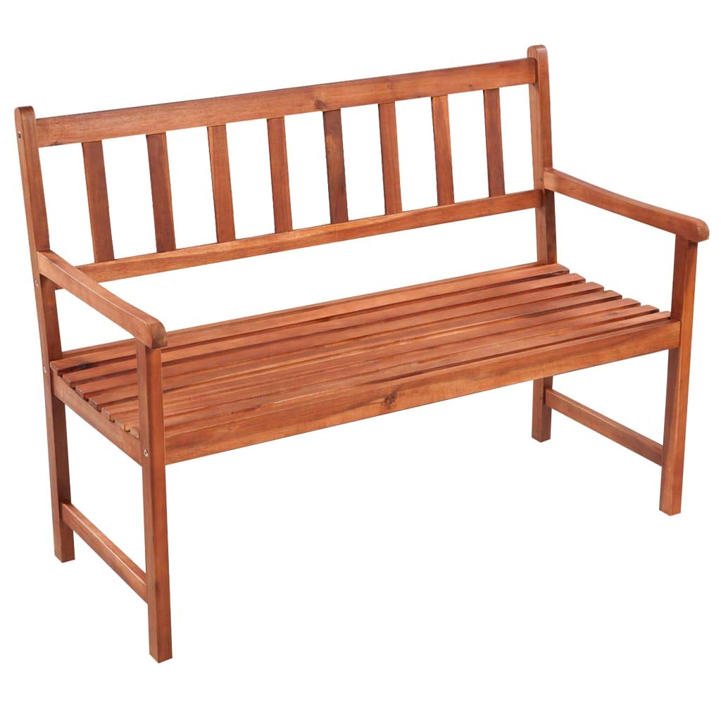 Foto 3 pulgar | Banco De Patio Vidaxl De Madera Maciza De Acacia Con Cojín Rojo Vino - Venta Internacional.