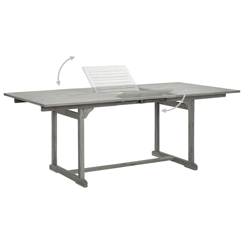 Foto 6 pulgar | Mesa De Comedor Para Patio Vidaxl  Madera Maciza De Acacia  150-200 X 100 X 75 Cm - Venta Internacional.
