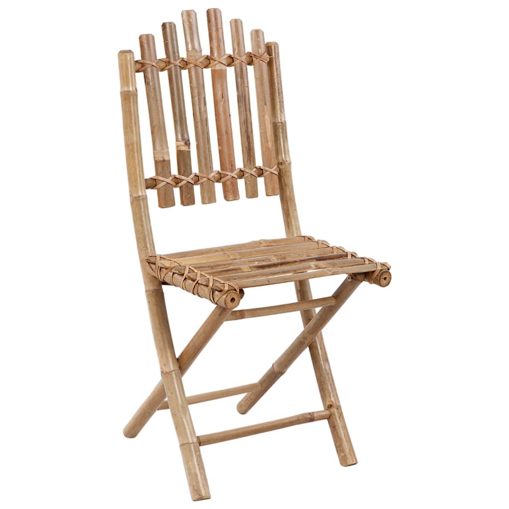 Foto 7 pulgar | Juego De Comedor Para Patio Vidaxl  Plegable  5 Piezas  Bambú Con Cojines - Venta Internacional.