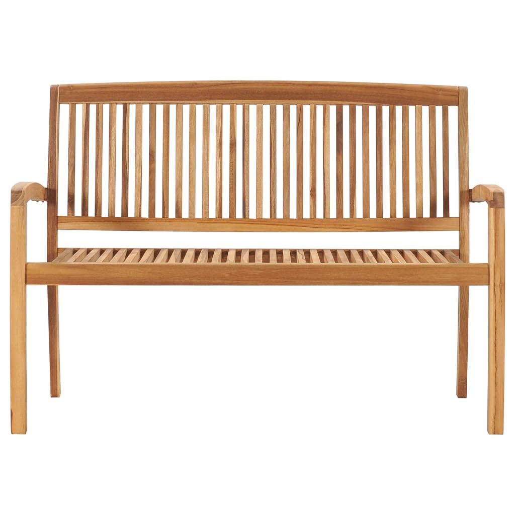 Foto 3 | Banco De Patio Vidaxl De Madera Maciza De Teca Con Cojín De 50 6 Cm De Ancho - Venta Internacional.