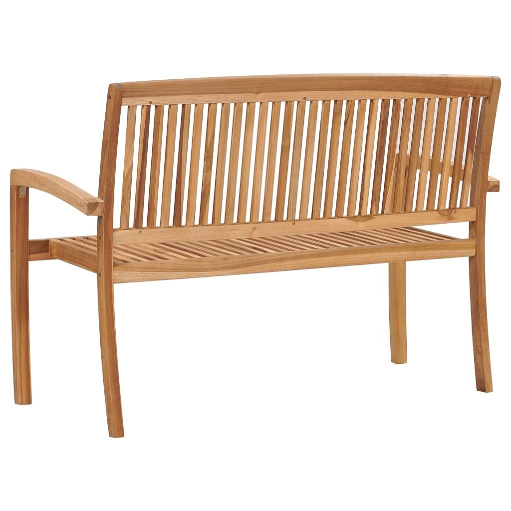 Foto 5 | Banco De Patio Vidaxl De Madera Maciza De Teca Con Cojín De 50 6 Cm De Ancho - Venta Internacional.