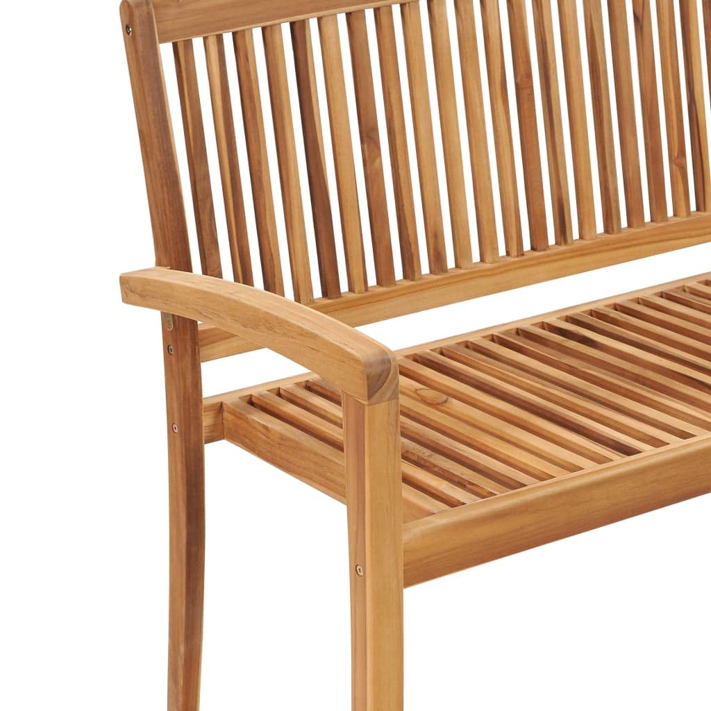 Foto 6 | Banco De Patio Vidaxl De Madera Maciza De Teca Con Cojín De 50 6 Cm De Ancho - Venta Internacional.