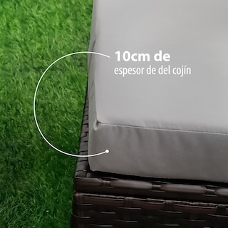 Foto 3 | Juego de Sala Esquinera para Jardín Ilios Innova Mimbre Café