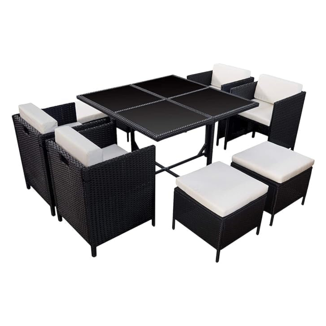 Comedor Jardin Ilios Innova Rectangular Color Negro