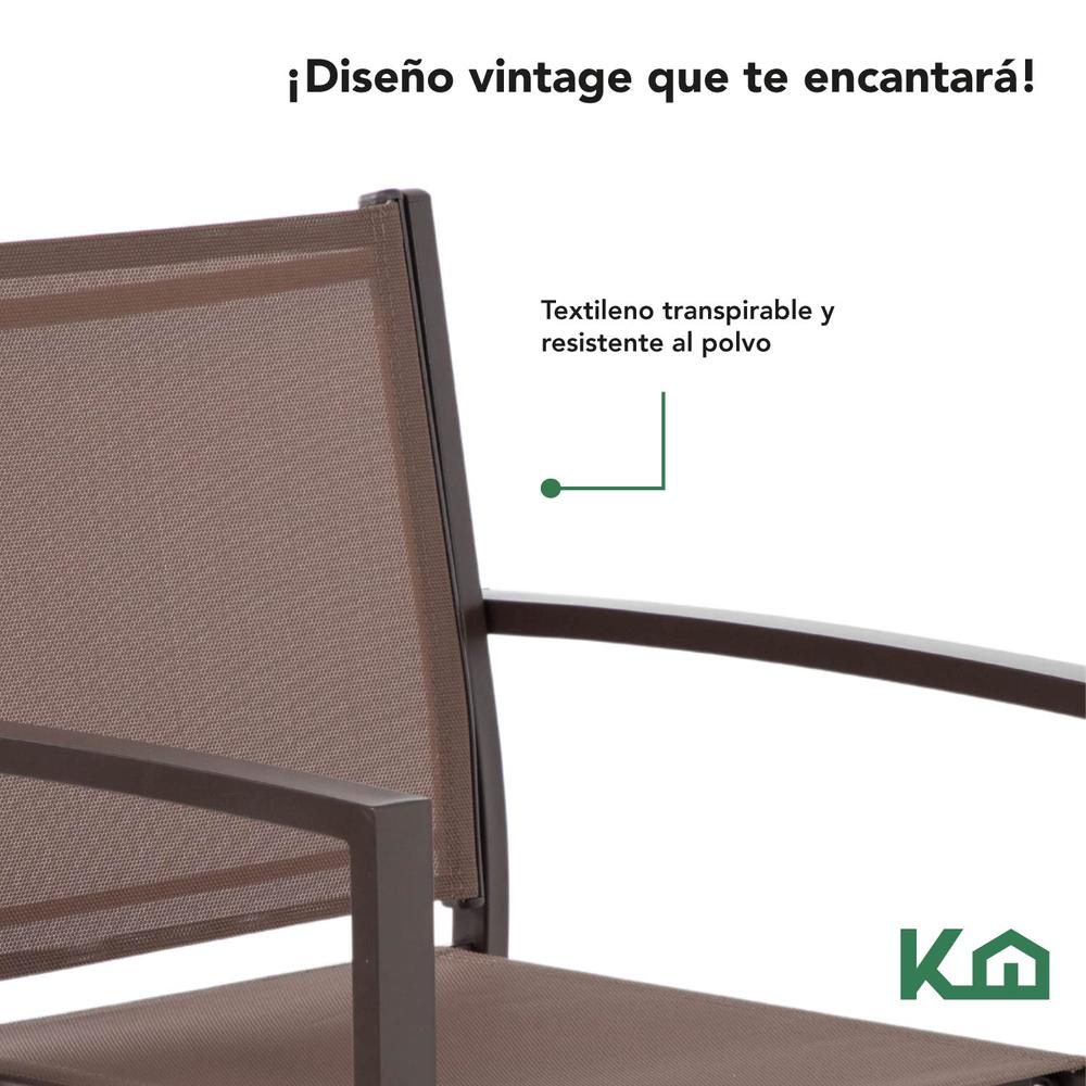Foto 4 pulgar | Sala para Jardín KingsHouse KH4PLM Marrón 4 Piezas