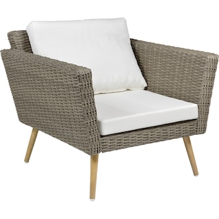 Foto 4 | Sala Tipo Rattan Exterior Jardín Patio Terraza 4 piezas Beige