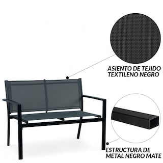 Foto 3 | Sala para Jardín Iliosinnova Negro 4 Piezas