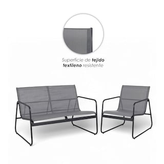 Foto 6 | Juego de Sala Iliosinnova para Jardín 4 Piezas Gris para Exterior