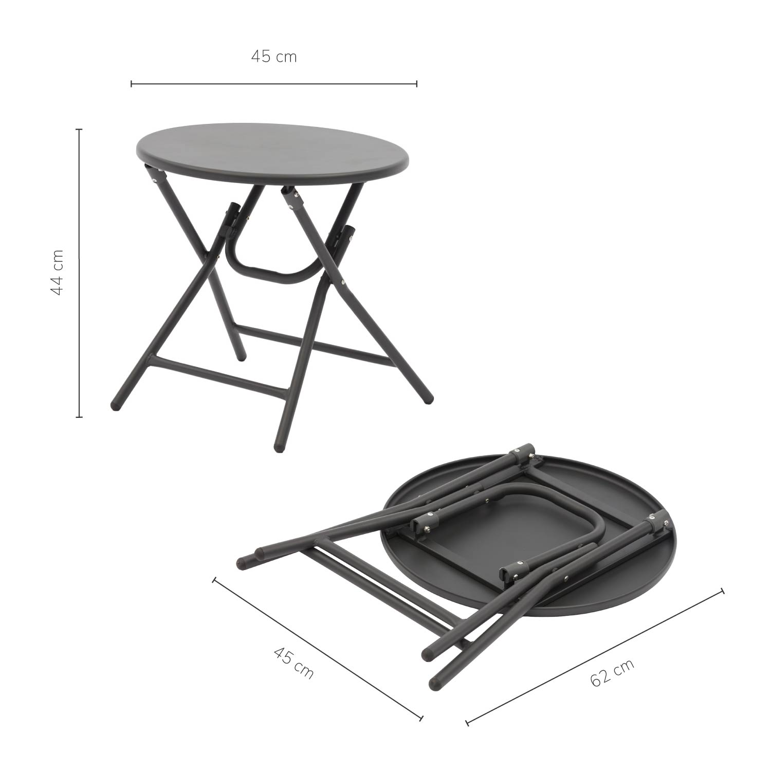 Foto 5 pulgar | Set De Terraza Y Jardin Top Living Rangun Gris Con Mesa Auxiliar Plegable Y 2 Sillas De Ratán Sintético Plegables