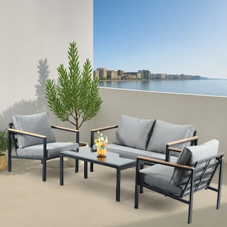 Foto 5 | Ilios Innova | Sala De Jardín Minimalista Para 4 Personas Con Mesa Vidrio