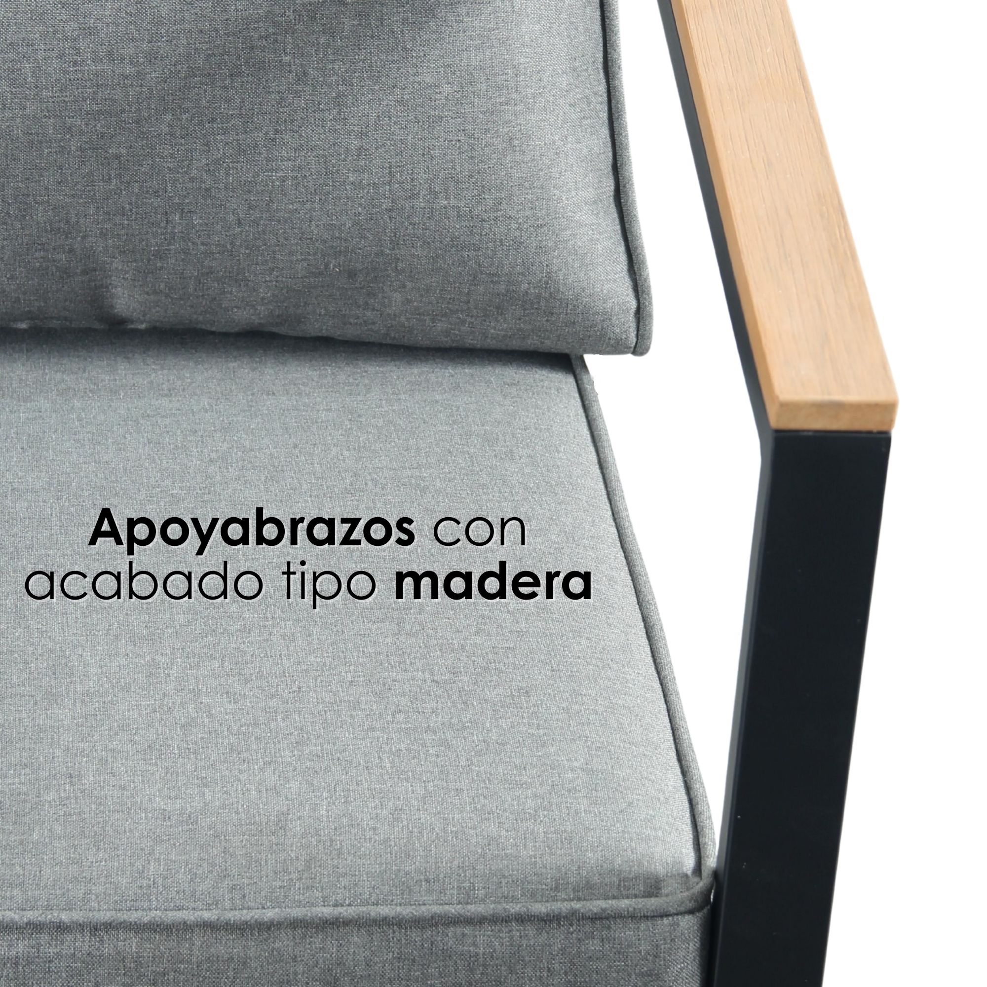 Foto 8 pulgar | Ilios Innova | Sala De Jardín Minimalista Para 4 Personas Con Mesa Vidrio