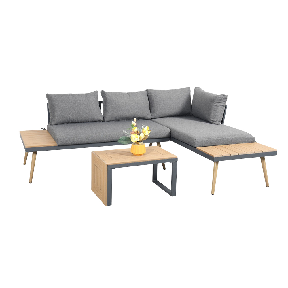 Foto 1 | Ilios Innova | Sala Para Jardin Modular Tipo L Para Terraza Con Mesa