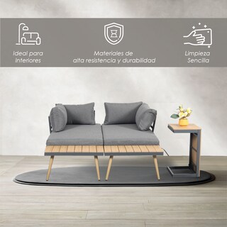 Foto 3 | Ilios Innova | Sala Para Jardin Modular Tipo L Para Terraza Con Mesa