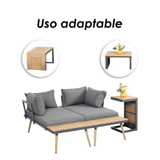 Foto 8 | Ilios Innova | Sala Para Jardin Modular Tipo L Para Terraza Con Mesa